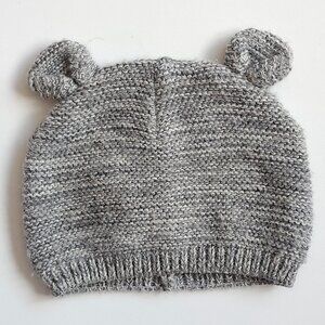 CUTE Teddy Bear Ear Baby Hat 0-12 Months Grey Knit Hat Joe Fresh